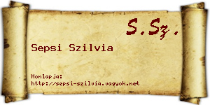 Sepsi Szilvia névjegykártya
